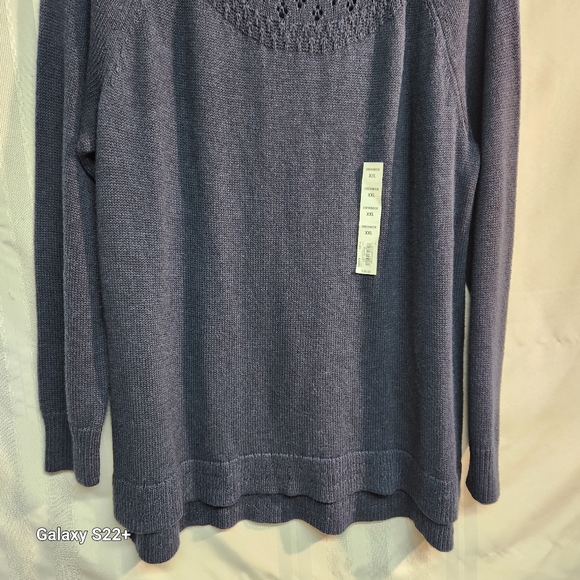 SOMONA BLUE PLUS SIZE LONGSLEEVE SWEATER SIZE XXL - Picture 3 of 11